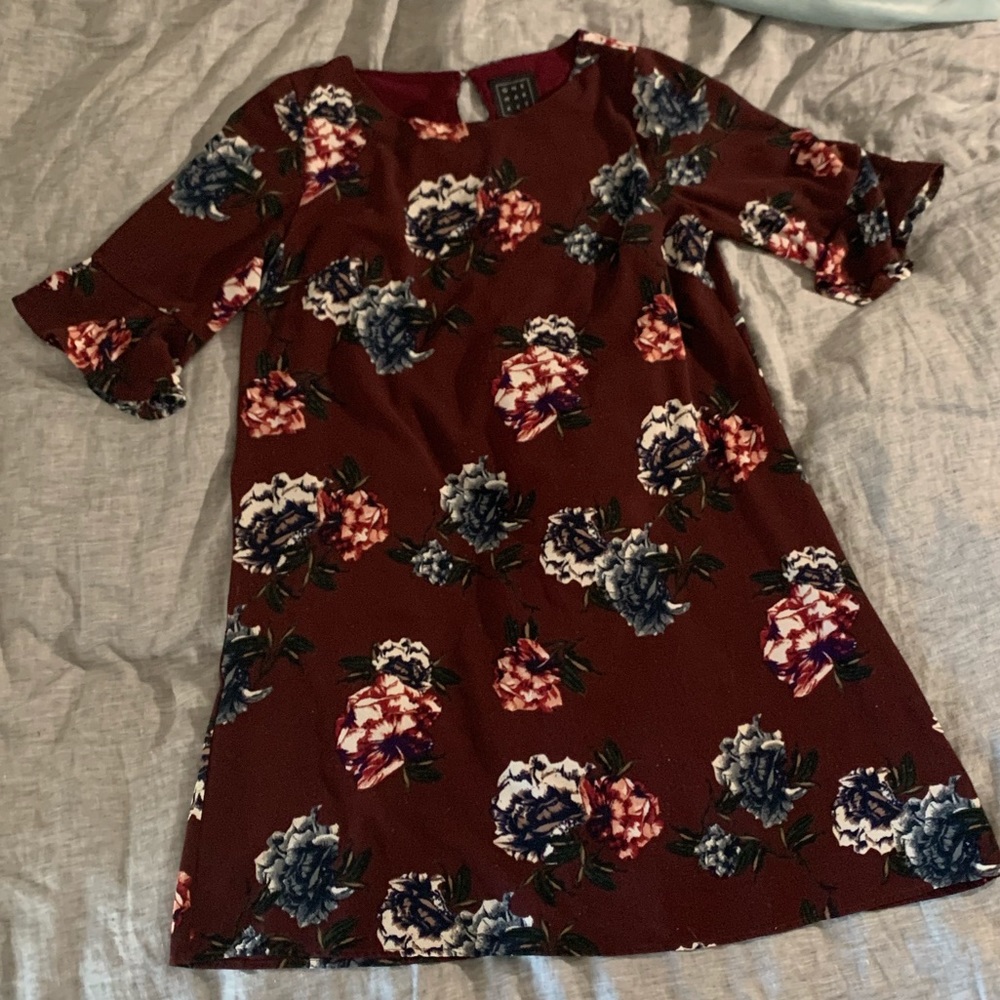 One market floral print shift dress